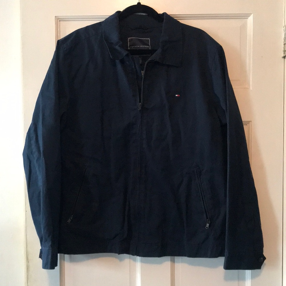Navy Tommy Hilfiger Jacket - Size Large